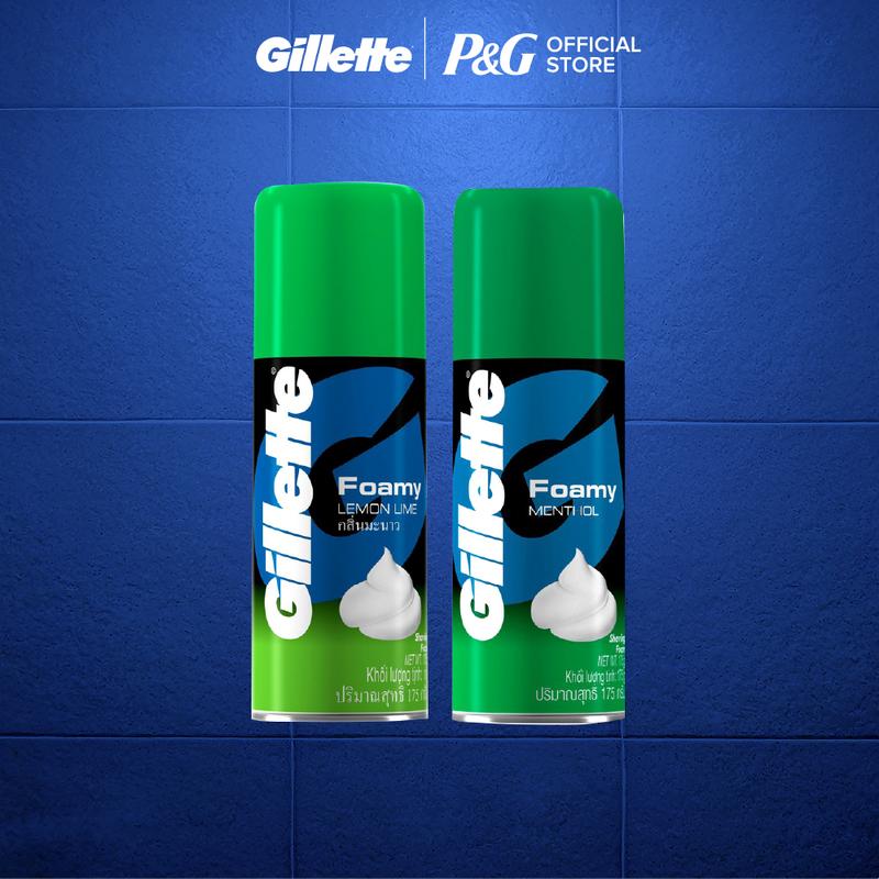 Bọt Cạo Râu GILLETTE Hương Chanh Hương Bạc Hà - Chai 175G
