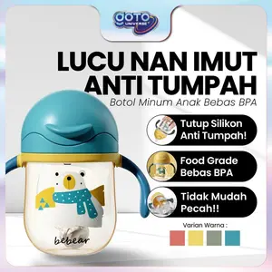 Goto [COD] Pingui Botol Minum Bayi Sedotan Lucu Anak Training Cup Baby Viral
