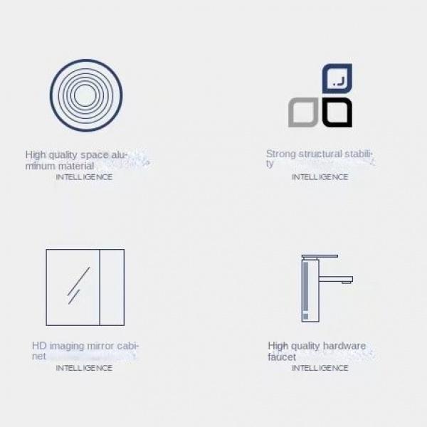 Product Introduction of 【SG-STOCK】Bathroom cabinet pottery, porcelain wash basin cabinet, space aluminum 11