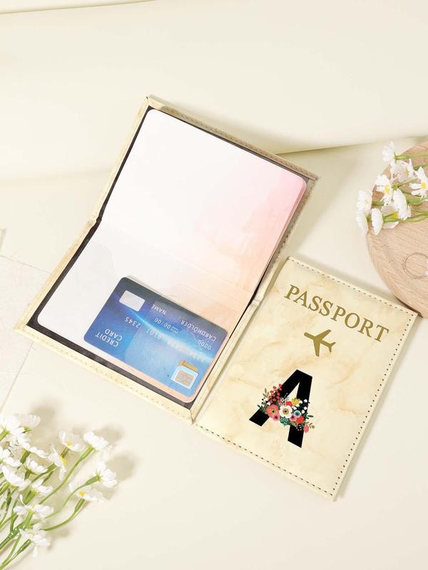Letter Pattern Passport Case, Lightweight & Portable Passport Holder, Multi-functional Passport Case for Men & Women, Travel Accessories 3