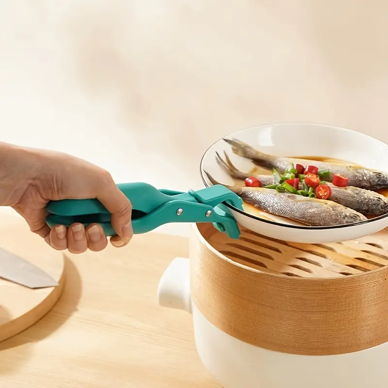 1pc, New Anti-scald Clip, Silicone Non-slip Clip, Multifunctional Anti-scald Clip, Plate Clip, Bowl Clip, Creative Food Clip, Kitchen Gadgets Utensils