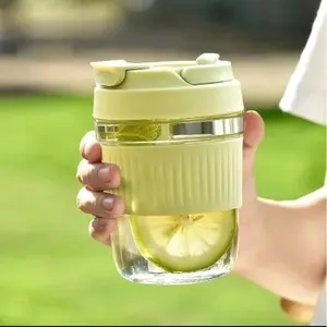 B ( B147 ) GELAS TUMBLER AESTHETIC GELAS MINUM KACA SIMPLE ELEGAN 300 ML Bottles Kitchenware Sedotan Water