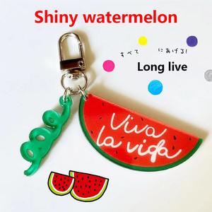Keychain Lovely Simulation Summer Watermelon Melon Fruit Key Chain Slice Phone Case Hanging Ornament ValentinesDay LoveIsInTheAir jade pendant necklace part zodiac sign clover orchid efficascent mother child poison tree igorot 20 mini pcs friendship om