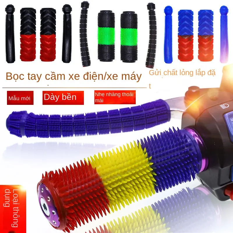 Mặt hàng bán chạy Tay cầm tay lái dày của xe máy Găng tay tay lái điện Tay áo cao su chống trượt chống mồ hôi chống đông sửa xe tay ga Áo khoác lông thú Sửa đổi Mặt hàng bán chạy 0