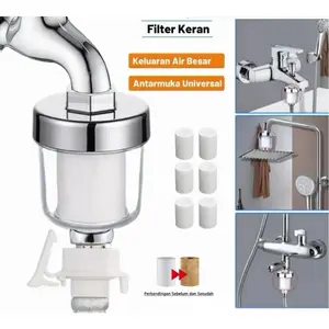 Filter Keran Air Universal Kamar Mandi Bahan Katun PP 1/2 Inch Penyaringan air/Untuk Dapur/filter air kran/saringan air keran/filter air keran/filter kran air