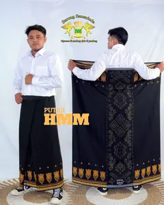 SARUNG SAMARINDA HMM SARUNG SANTRI SARUN DEWASA MOTIF katun nyaman Corak Muslim Hitam Batik Seragam