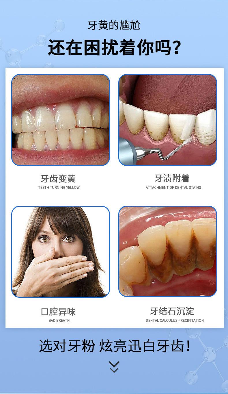 Product Introduction of Su Shifan Prebiotics Toothpowder Removing Yellow Teeth Removing Stains Cleaning Teeth Fresh Breath Washing Smoke Stains Stones Dental Powder 1