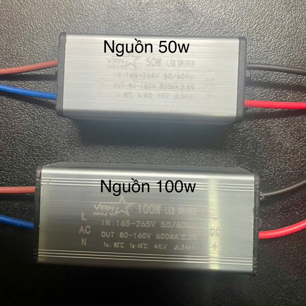 Nguồn đèn led 50w 100w dùng cho các loại pha, driver led điện áp 220v đầu ra 80-160v