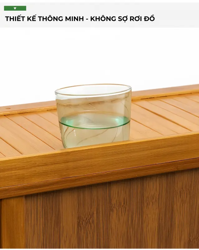 Tủ Giày Dép Bằng Gỗ Tre Tự Nhiên 7 Tầng 4 Cửa, Phong Cách Tân Cổ Điển Chống Mối Mọt Cao Cấp 8