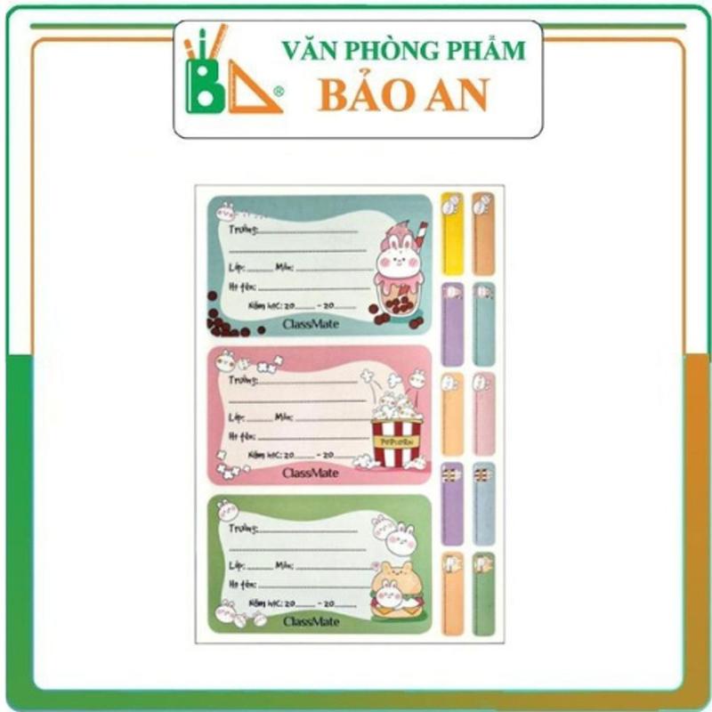 Nhãn vở có keo dán sẵn CLASSMATE Rabbit 15 Cái/Túi CL-NT230 3