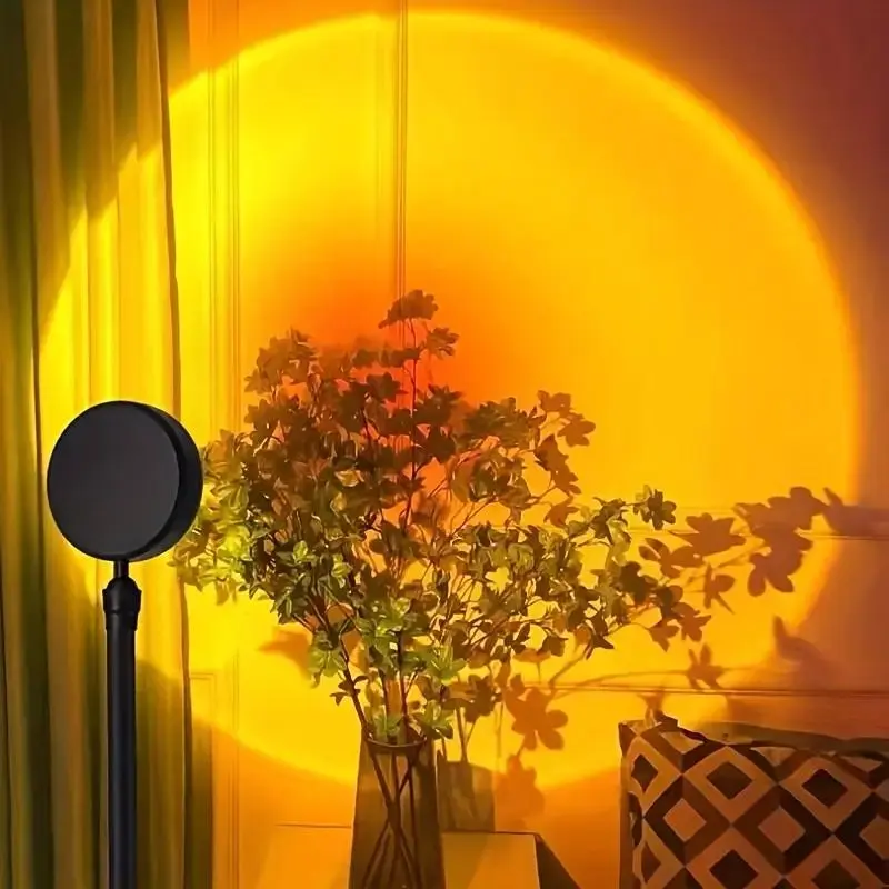 Portable Sunset Projector Light, USB Plug & Remote Control RGB Sunset Projector Lamp, Novelty Lighting for Home Bedroom Living Room Decor 0