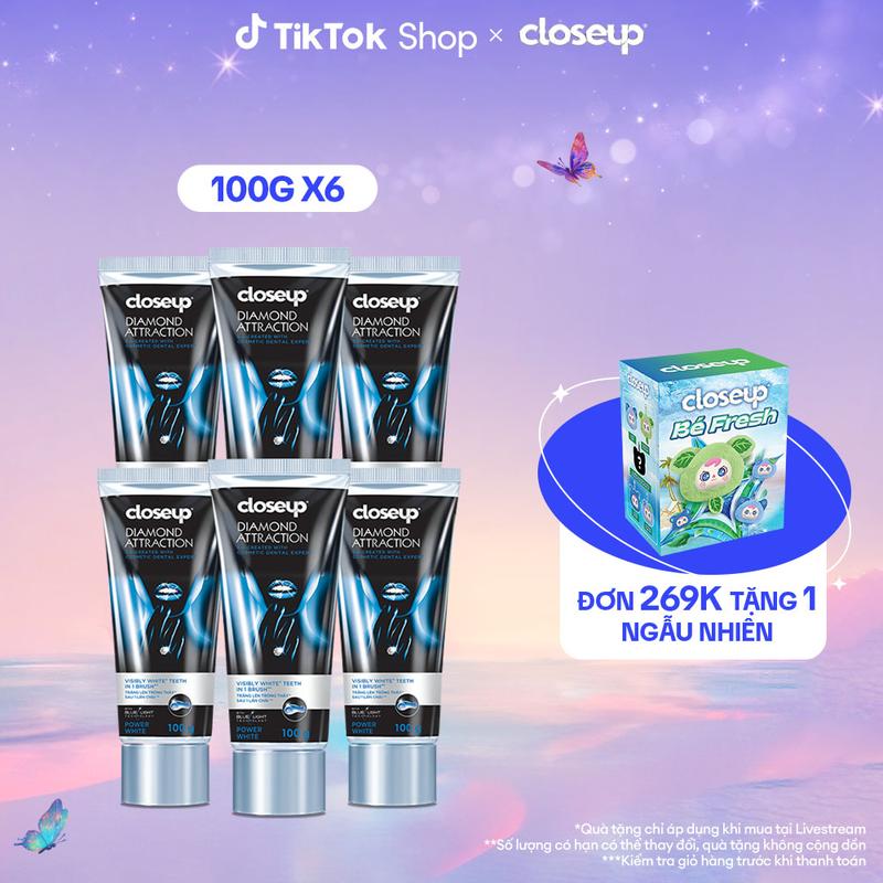 [KOL Live 2] [MUA 3 TẶNG 3] Kem đánh răng CLOSEUP Diamond Attraction dạng gel trắng răng ngay sau 1 lần chải 100g/tuýp [2]