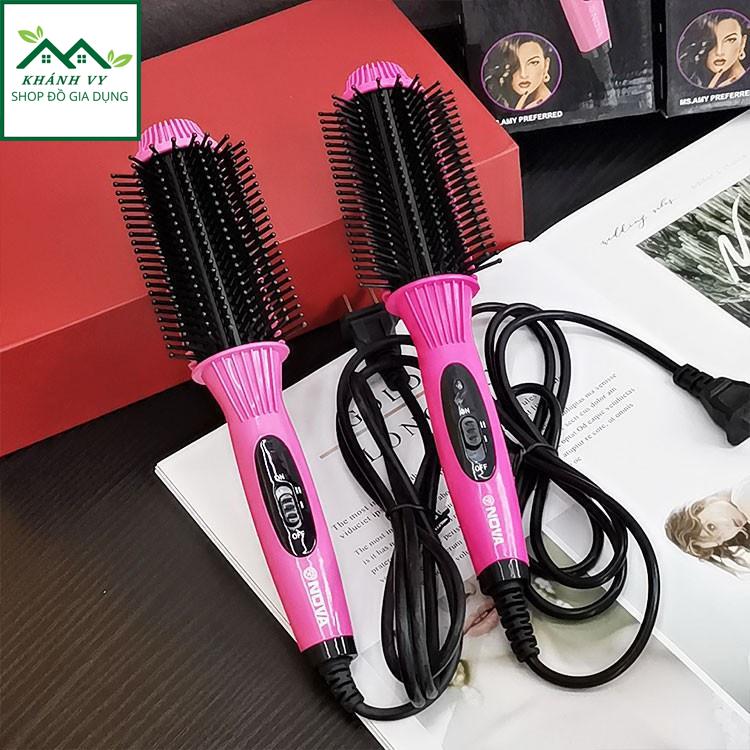 Lược Điện Chải Tóc Nova Tạo Kiểu Tóc Uốn Cúp Cụp Xoay Tròn, Chuyên Nghiệp Dành Cho Phụ Nữ Mẫu Mới Về