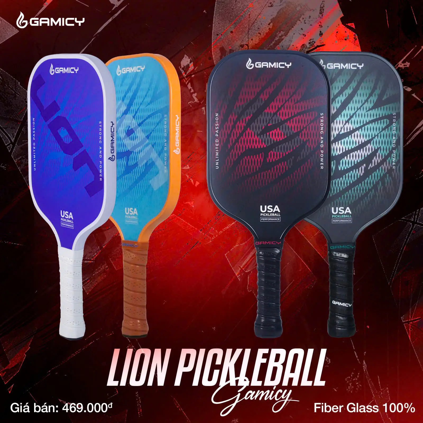 Vợt Pickerball Gamicy Lion - Thiết bị thể thao
