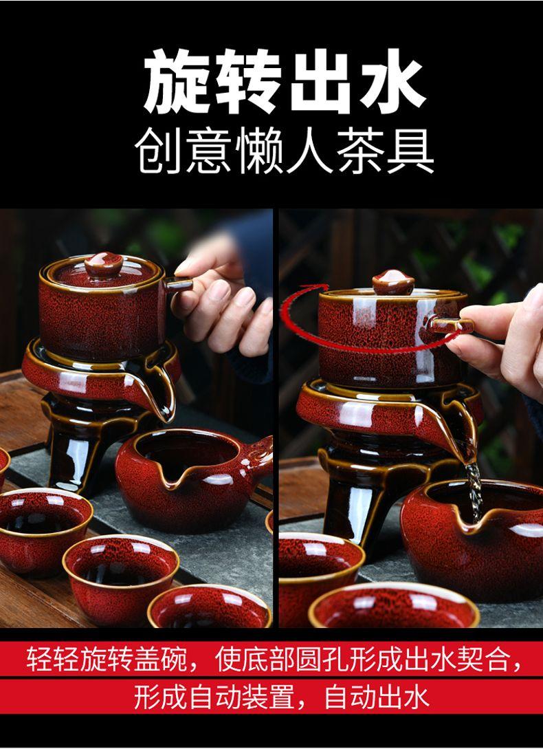 Product Introduction of Bộ trà, Bộ hoàn chỉnh, Ấm trà xoay 360 độ, Thiết bị pha trà bán tự động, Bộ Kung Fu, Ấm trà Trung Quốc 2