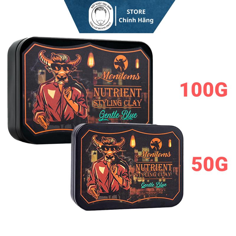 Sáp Vuốt Tóc Nam Trâu Đỏ Menitems Gentle Blue Clay 50g, 100g - Hút Dầu, Giữ Nếp Cao Chăm Sóc Tóc