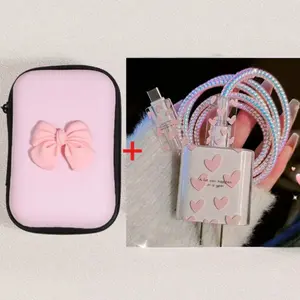 PD 18W 20W Casing Pelindung Kabel Pengisi Daya Dengan Tas Penyimpanan Kabel Data Portabel Tahan Air Universal Pelindung Pengatur Kabel Earphone Cover
