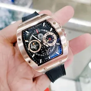 jam tangan charles jourdan 1125 3532 diameter 40mm hitam rose gold