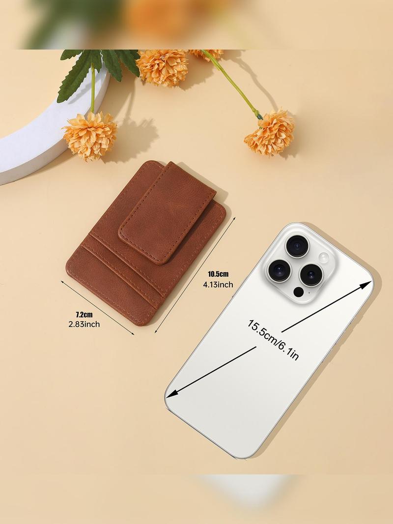 Product Introduction of Men's Minimalist Plain Color Card Holder, Casual Business Card Holder, Simple Style Card Holder for Daily Use 1