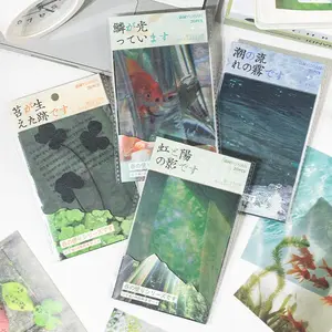 Spring Tide Series Deco Paper Journaling Scrapbook Journal kit Kertas Motif Bunga Bujo