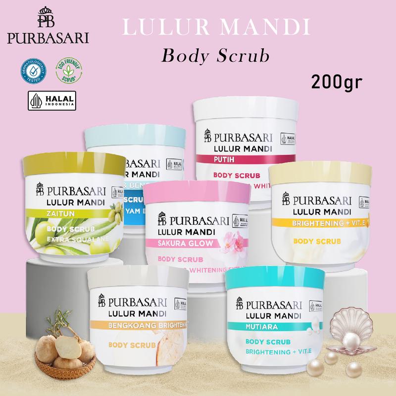 Product Introduction of Purbasari Lulur Mandi 200gr Body Scrub Mencerahkan Melembabkan Menyamarkan flek hitam 4