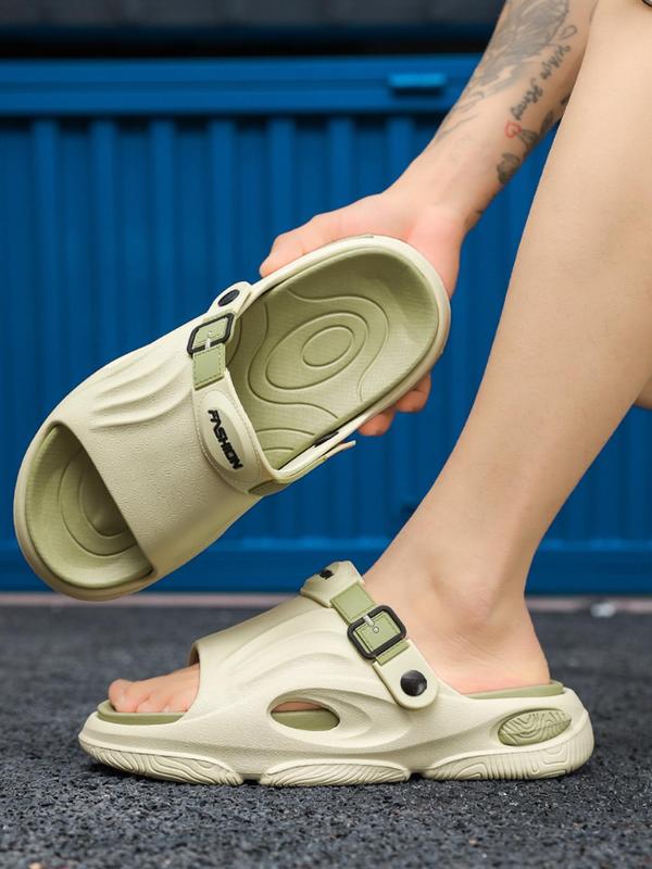 Men's Colorblock Patchwork Design Slides, Casual Comfortable Non-slip Slippers for Summer, Soft Comfy Home Slippers for Indoor Outdoor Wear, Walking Shoes 4