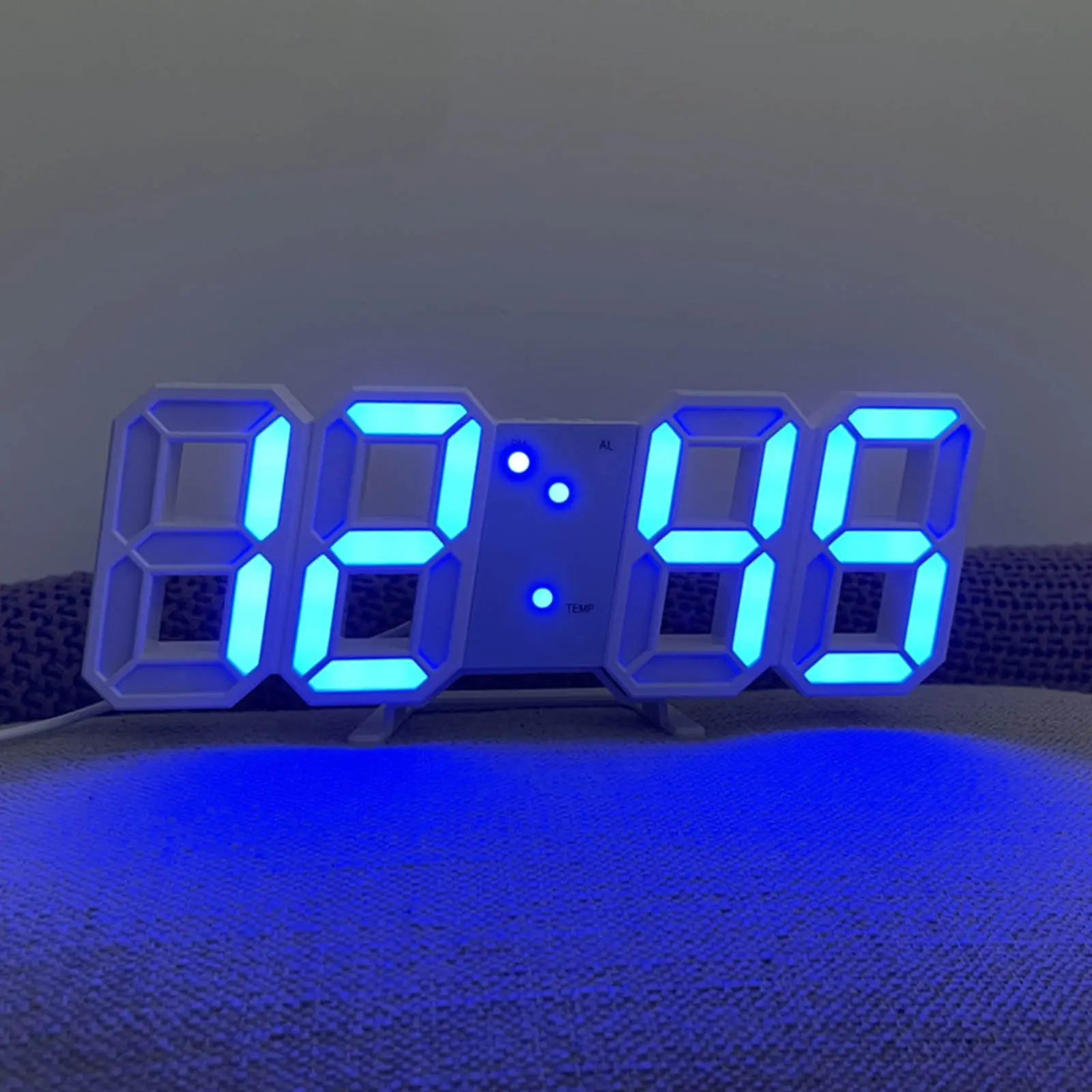 LED digital clock, night light mode, adjustable electronic desk clock, creative smart photosensitive wall clock, living room decoration