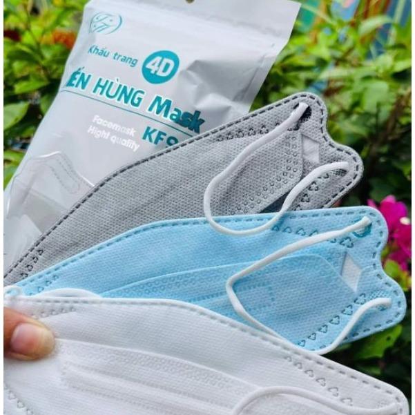 100 Khẩu trang 4D Kf94 TIẾN HÙNG MASK mix màu từ vải tự nhiên theo công nghệ Hàn Quốc chống bụi mịn