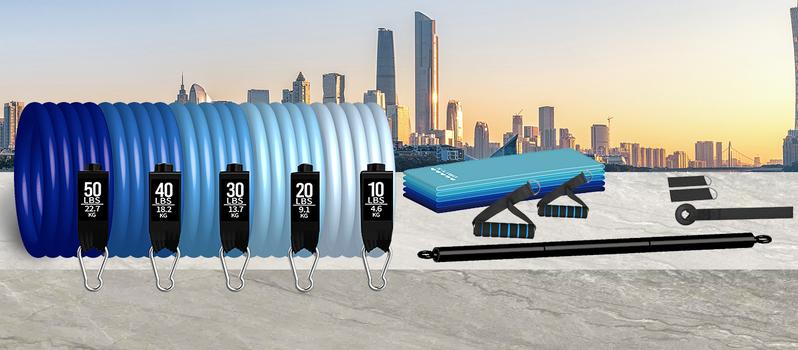 Product Introduction of 11-Piece Set Chest Expander Multifunctional Drawstring Tension Band Muscle Training Fitness Equipment Set Resistance Band infinity hoop gym  roller  machine 0