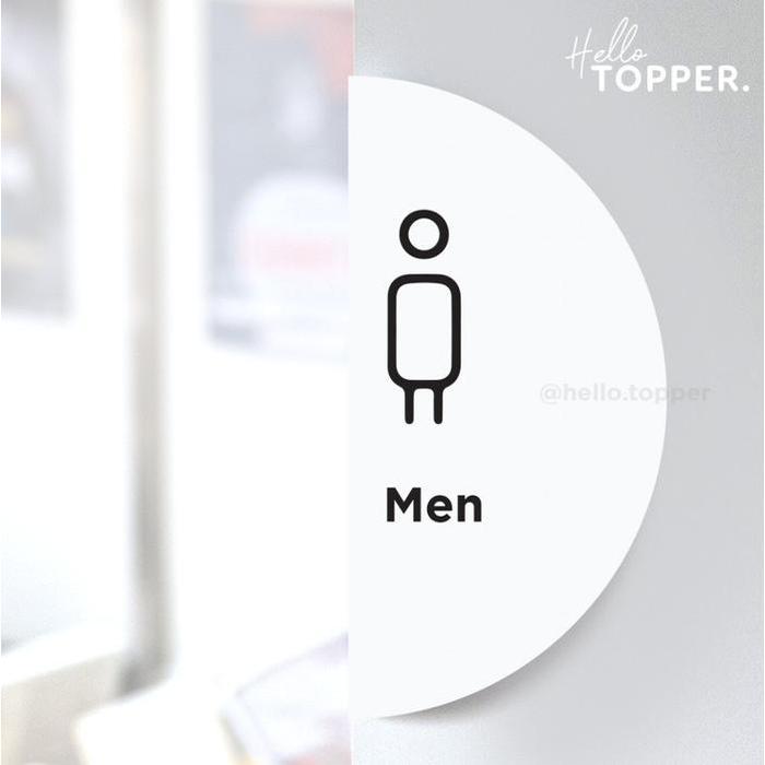 Jual Sign Board Akrilik Half Round Papan Tanda Acrylic Signage Toilet ...