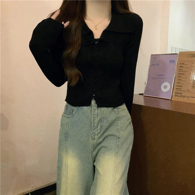 Product Introduction of Áo Len Dệt Kim, Dài Tay, Cổ Polo, Hàng Mới Về Mùa Thu 2024, Áo Len Mặc Trong, Ngắn Và Nhỏ, Có Thể Mặc Bên Trong Áo Len, Dành Cho Nữ, Thích Hợp Cho Mùa Thu Và Mùa Đông 32