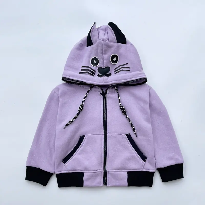 Áo khoác cho bé từ 8kg-30kg, họa tiết  thú cưng cute, có nón, chất liệu mềm mại.  Form unisex thích hợp cho cả bé trai và bé gái. 4