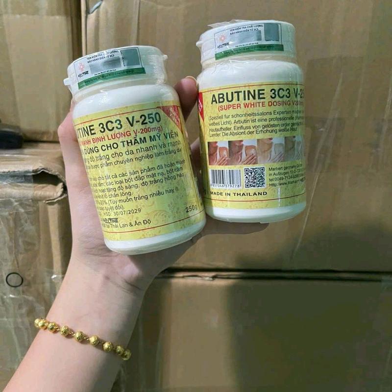 [2 hủ kích] Combo 2 hủ kem kích trắng body Abutine 3C3 250gram Dưỡng Da Body Women