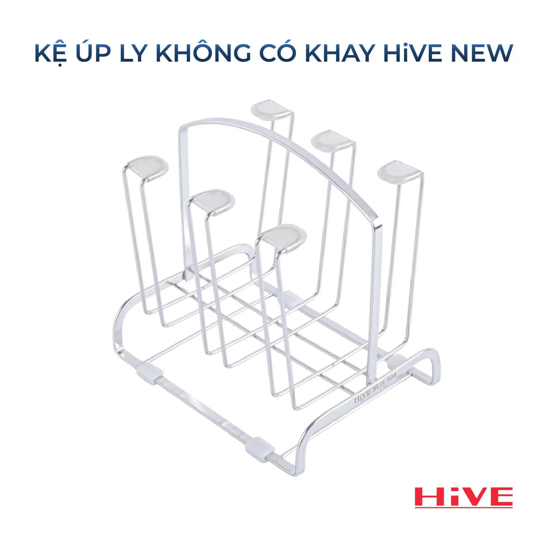 Giá úp ly HiVE không khay nhựa inox cao cấp