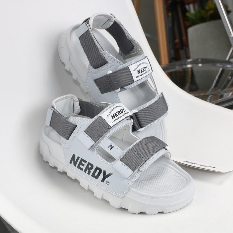 Giày sandal Nerdy nerrdy nam nữ đế cao gót 4cm, quai dù chắc chắn, quai hậu có thể tháo rời thành dép, SAN_NER_Xám