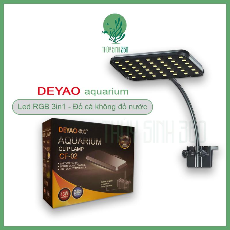 Đèn Deyao CF01/CF02 - Chip led RGB 3 in 1 - Đỏ Cá Không Đỏ Nước - Sử Dụng Cho Bể Cá Cảnh, Thủy Sinh
