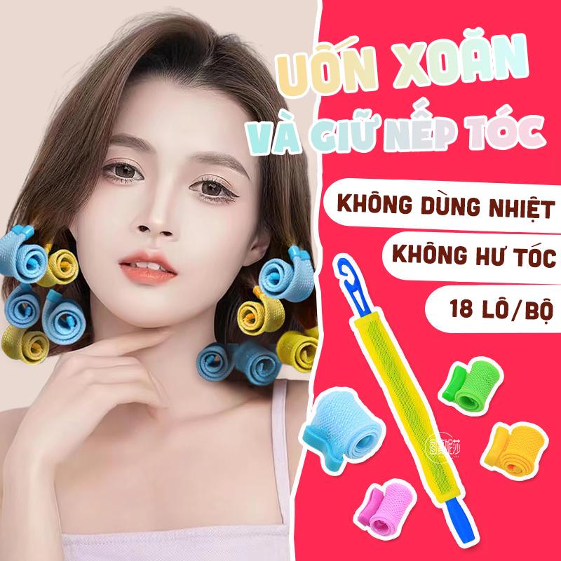 Lô uốn tóc ốc sên - Lô cuốn tóc tạo kiểu tóc xoăn gợn sóng chuẩn - Lô cuốn tóc lạnh không cần dùng nhiệt - Dụng cụ làm tóc Nữ - monster BEAUTY