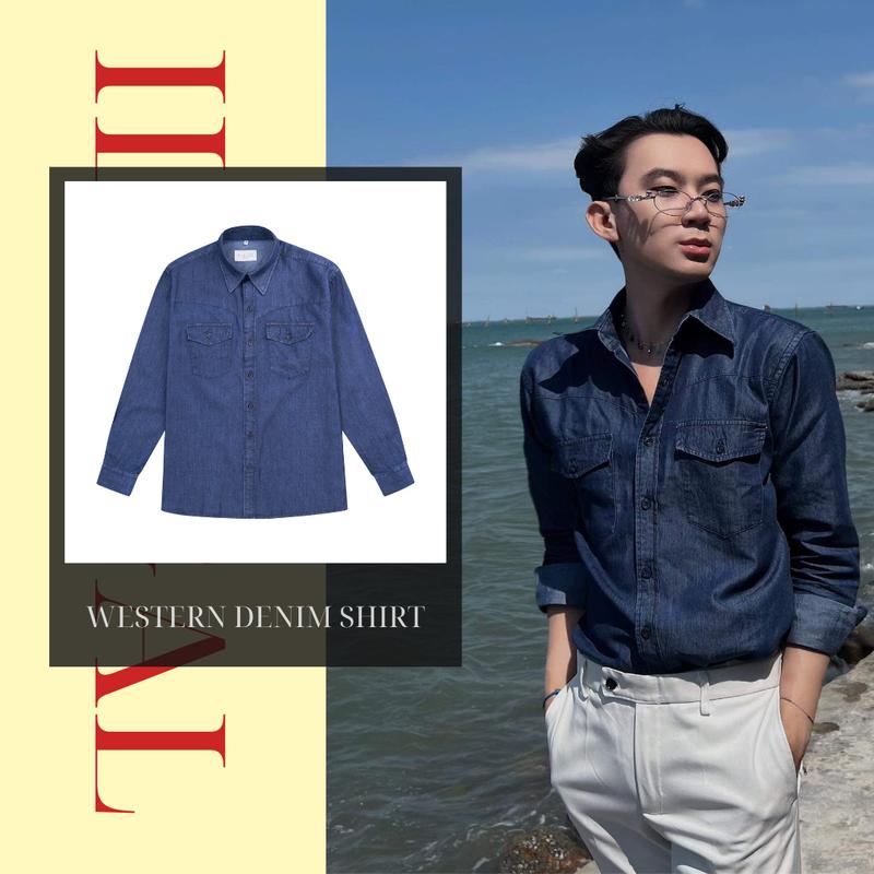 ILLÉGAL WESTERN DENIM SHIRT - Áo Sơ Mi Denim