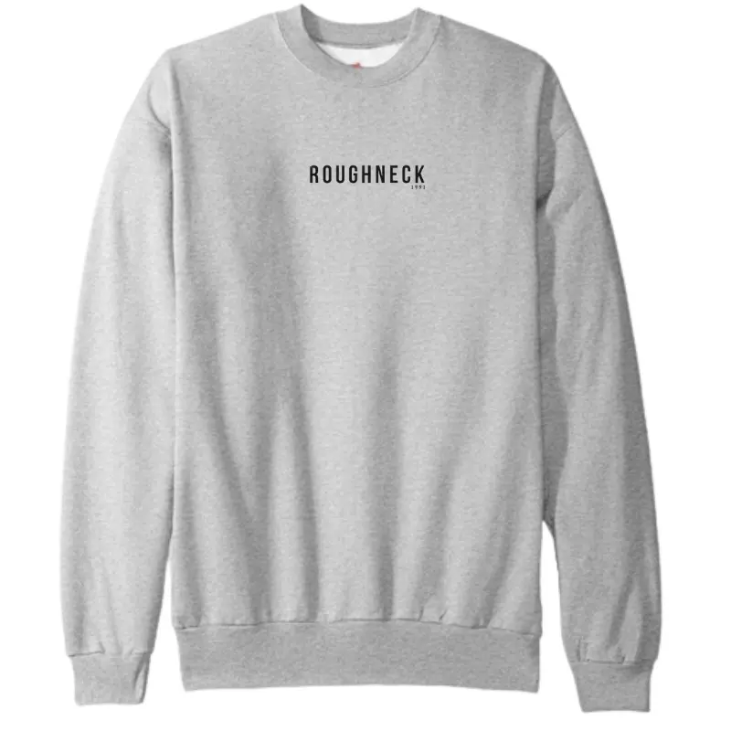 Roughneck Misty Grey Mini Sig Black Crewneck | Crewneck Kekinian Murah Terlaris | Sweater Atasan Baju Pria dan Wanita | Cn Pria | Fashion Trendi 2022 | Baju Sweater Roughneck 1991 | Crewneck Oversize | Crewneck Terviral | Crewneck Distro Casual