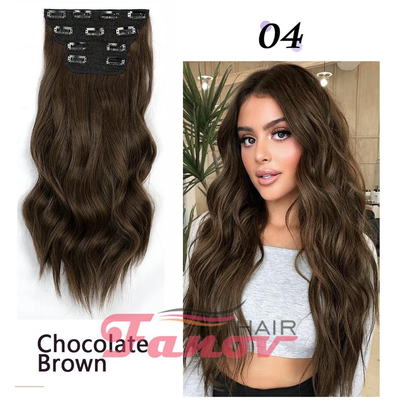 Product Introduction of Fanov-Human H connection, curly clip, 4 pcs/set, omber black and brown, for women and girls 19