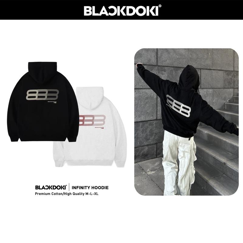 BLACKDOKI Áo hoodie unisex INFINITY , áo nỉ có mũ form slimfit chất cotton 100% lót bông nam nữ