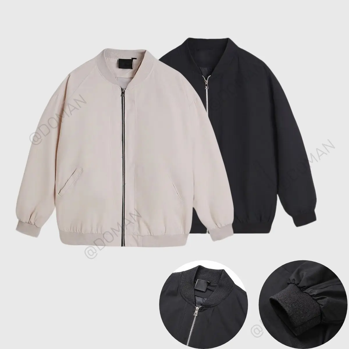 Áo Khoác Bomber Nam Nữ Unisex Form Rộng Chất Dù Hai Lớp Cản Gió, Cản Nước, Dễ Phối Đồ Ấm Áp