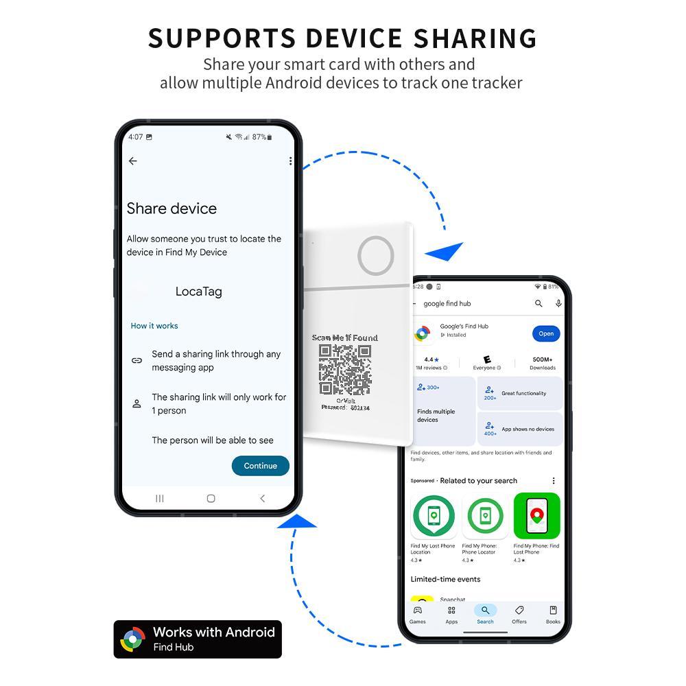 Wireless Rechargeable GPS Card Tracker Google Certified Android Locator for Xiaomi Pixel QR Code Anti Loss Billfold Smart Tag - Image 4