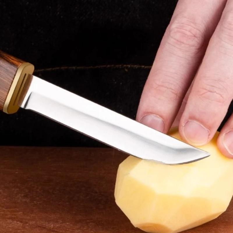 Product Introduction of 2-in-1 Dragon Phoenix Knife Thickened Small Knife Household Kitchen Peeling Knife Fruit Knife Barbecue 22