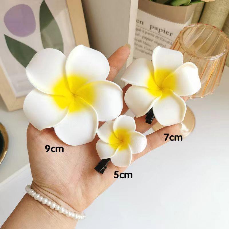 Product Introduction of Kẹp tóc Plumeria rubra dịu dàng và ngọt ngào kẹp tóc hoa sứ trong suốt dễ thương và thời trang kẹp tóc cổ tích Nữ Women 6