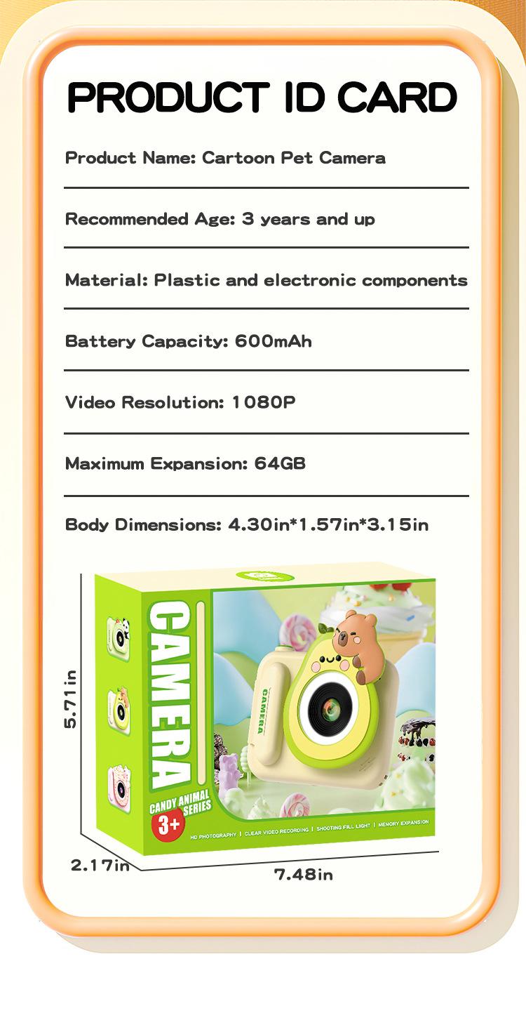 Product Introduction of Factory Direct Sales Customized Modified Children Panda Camera Toy Boy Cartoon Digital Polaroid Cross-Border Toy 8