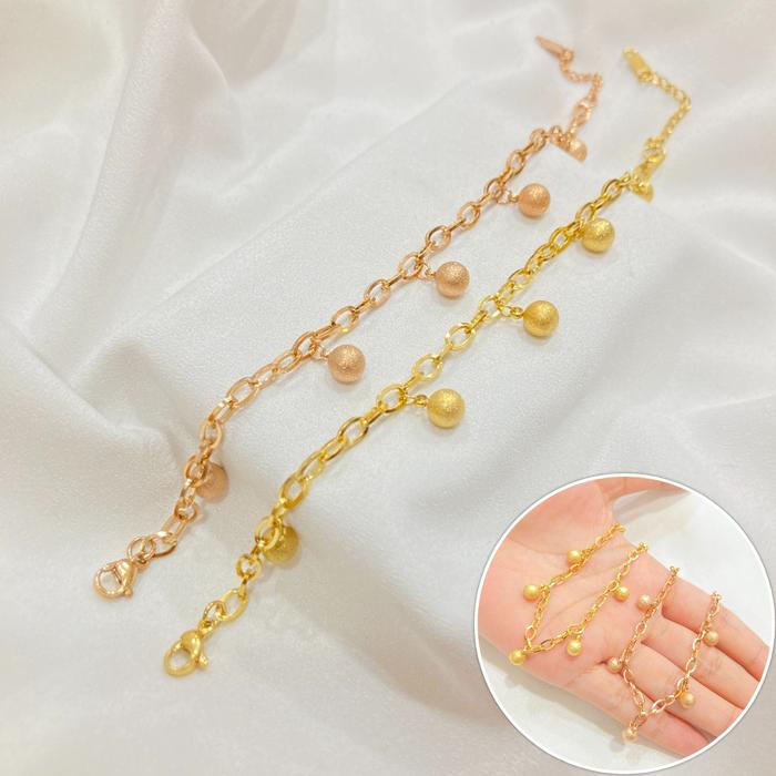 Gambar Gelang Wanita Rantai Mainan Bola Pasir K-Style Anti Karat Bracelets GLT127 dari Noin Accessories Offcial Store Kota Administrasi Jakarta Barat Tokopedia