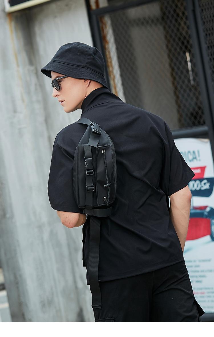 Product Introduction of 2025 New Trendy Crossbody Bag for Men Summer Ins Japanese Style Small Backpack Student Sports Waist Bag Unisex Casual Shoulder Chest Bag 7