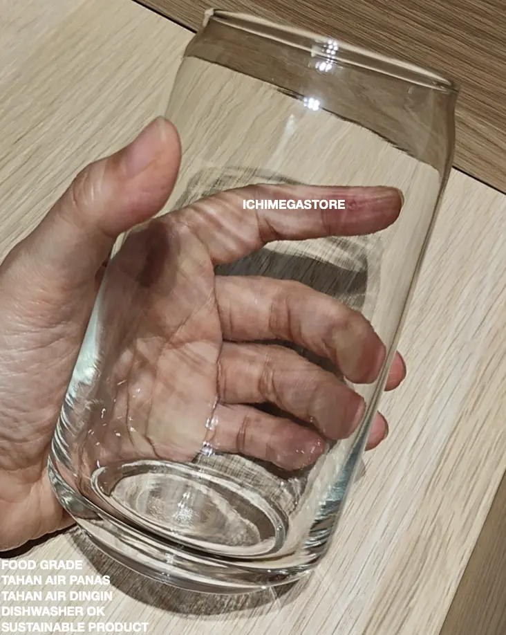 Drink Can Glassware Gelas Kaca Aesthetic Bentuk Kaleng ICHIMEGASTORE