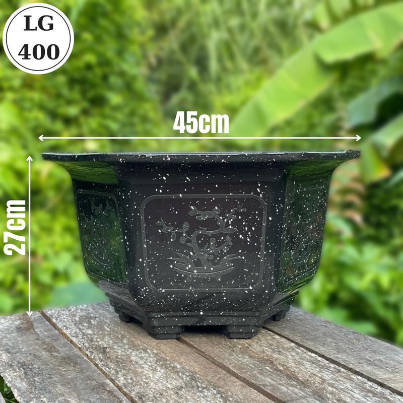   5 Cái  Chậu Nhựa Lục Giác 400  45x29  